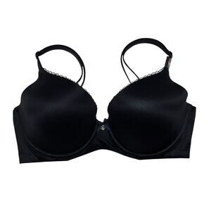 Victoria's Secret Body By Victoria Lined Demi Lace Trim Smooth Bra Size 32DD